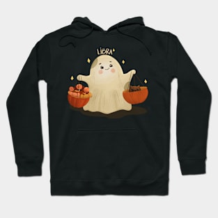 Libra Boo Ghost Playing With Cat Hoodie